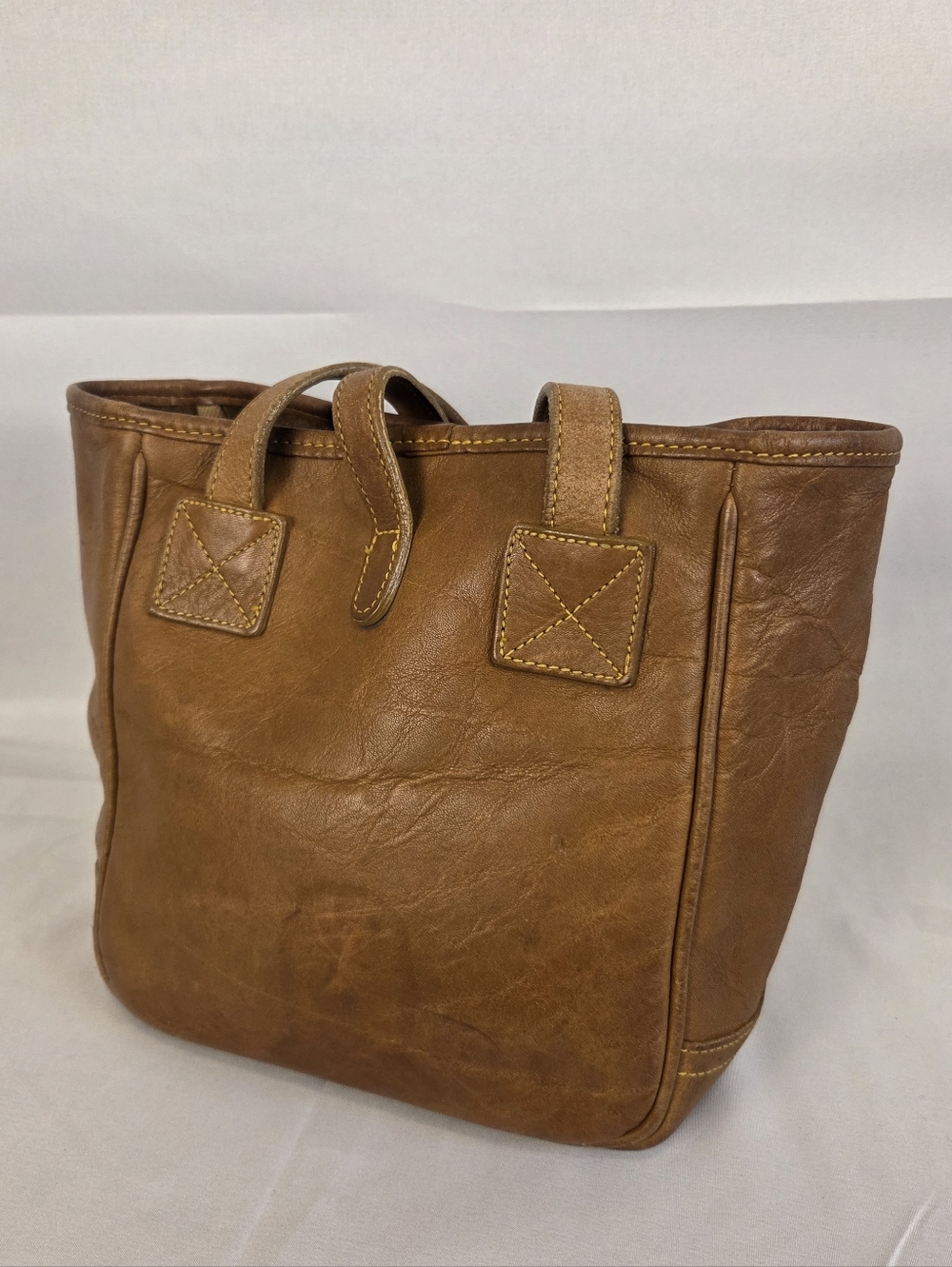 Vintage RARE Dooney & Bourke Florentine Leather Tote Bucket Bag Satchel - Picture 3 of 12